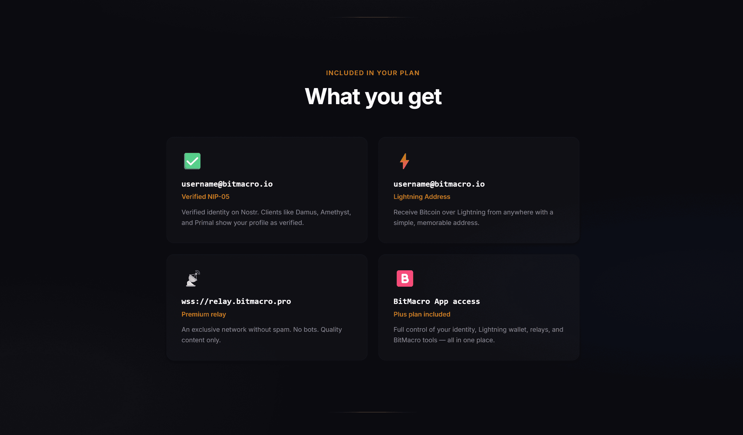 BitMacro Identity — identidade digital Nostr